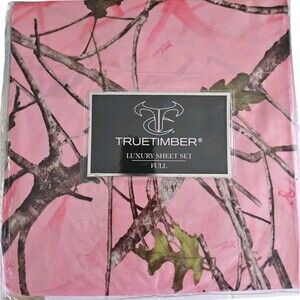 True Timber Luxury PINK CAMO FULL SIZE SHEET SET Bedding - Very Pretty & Soft